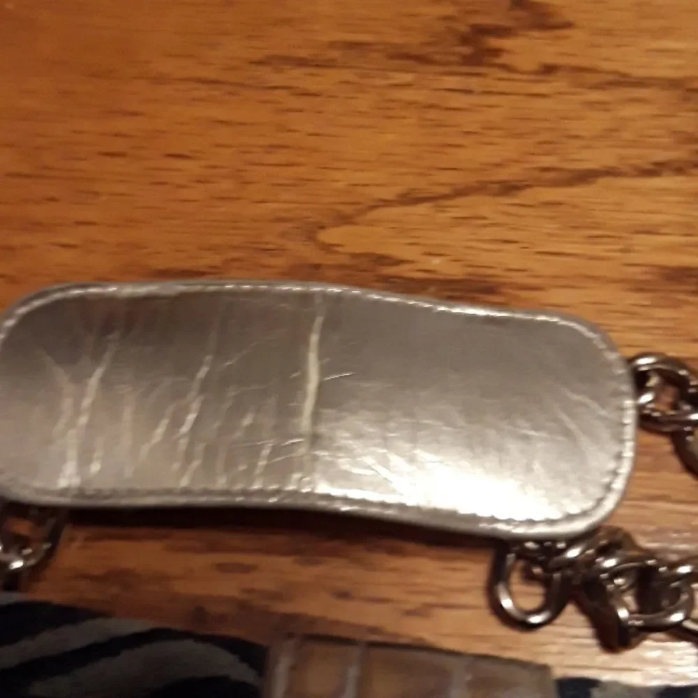 Blue and Silver Velvet Material Purse